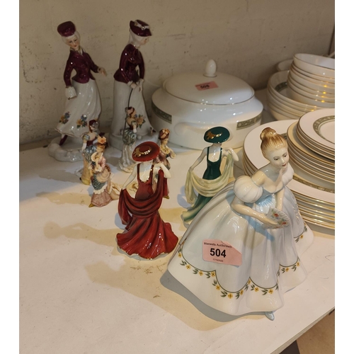 504 - Four Royal Doulton ladies:- First Dance HN2809, To Someone Special (small) and To Show I Care (small... 