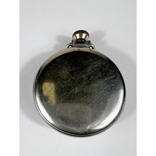 766A - A vintage novelty Tintin open face pocket watch in chrome case