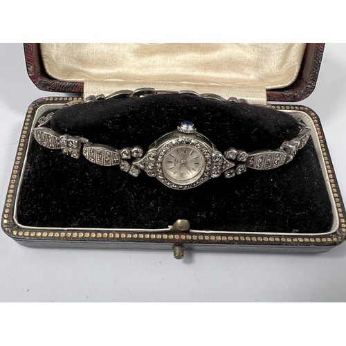 727 - An originally boxed Art Deco style ladies cocktail Rotary wristwatch