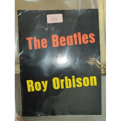 111 - The Beatles/Roy Orbison - an original programme from the 1963 tour