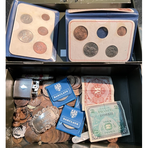 643 - A selection of pre-decimal coins; commemorative coins; etc.