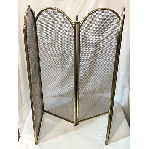 18 - Two 19th century needlework fire screens; a spark guard