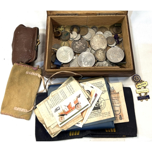 45 - A selection of coins; notes; etc.