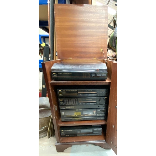 47 - A JVC Hi-Fi stacking system with record player