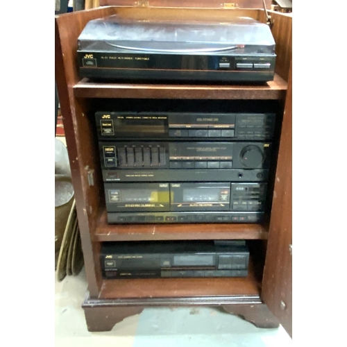 47 - A JVC Hi-Fi stacking system with record player