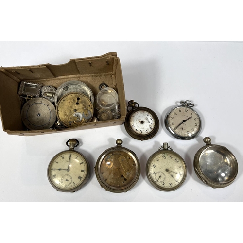 618 - A selection of pocket watch cases; parts; etc.