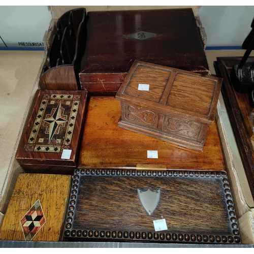 4 - A selection of 19th century boxes; etc.