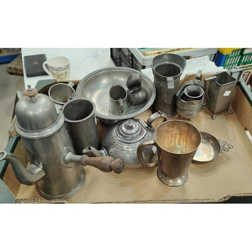 6 - A selection of pewter