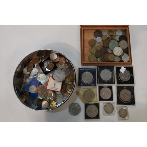 58 - A collection of GB and European coinage including commemorative and others; a selection of GB and wo... 