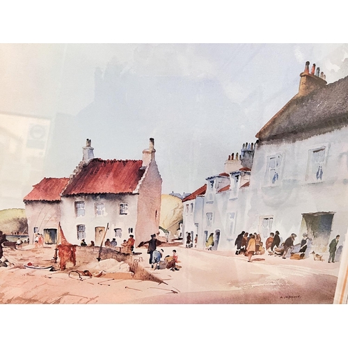 714 - A William Brown:  Pittenweem, artist signed print, 40 x 55cm, framed and glazed