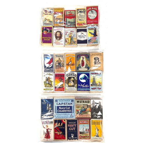 100 - Twenty nine picture cigarette packets:  Pirate; Premiers; Rough Rider; R.A.F.; etc., mainly with sli... 