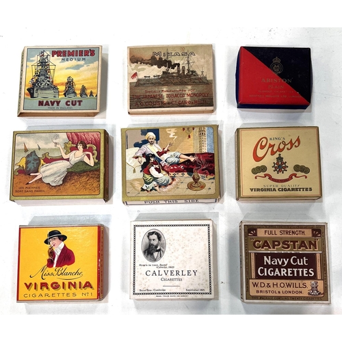 101 - Twenty seven picture/unusual cigarette packets:  Yankee; Mikasa; Premier's Medium; Aristocratic... 