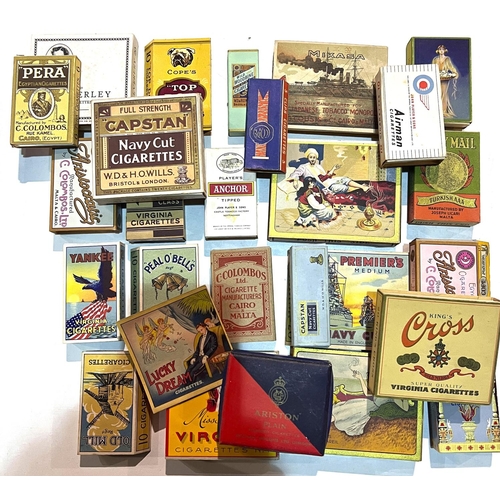 101 - Twenty seven picture/unusual cigarette packets:  Yankee; Mikasa; Premier's Medium; Aristocratic... 