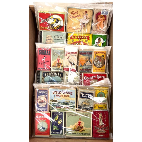 102 - Twenty two picture cigarette packets:  King Stork; Trumpeter; Neptune Navy Cut; Island Queen; S... 