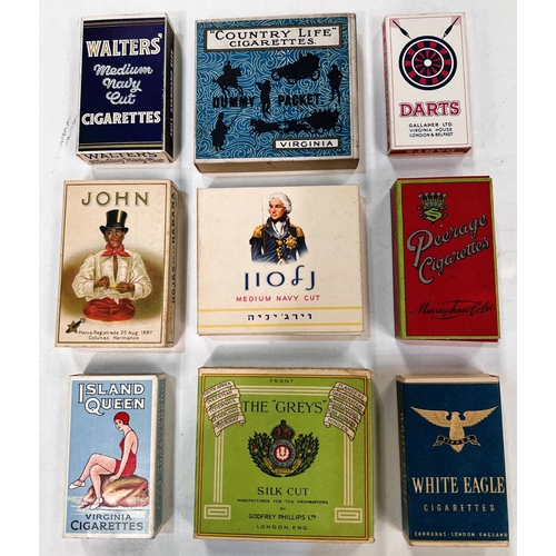 104 - Twenty four vintage picture/unusual cigarette packets:  Island Queen; John The Clubman cigarett... 