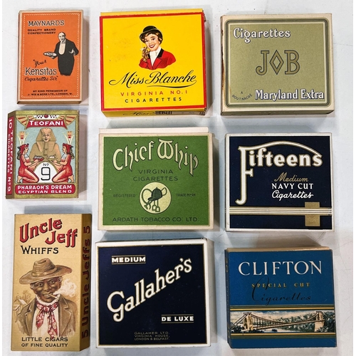 105 - Twenty nine vintage picture/unusual cigarette packets: Uncle Jeff Whiffs; Parachute; Bears Honey Dew... 