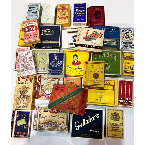 105 - Twenty nine vintage picture/unusual cigarette packets: Uncle Jeff Whiffs; Parachute; Bears Honey Dew... 