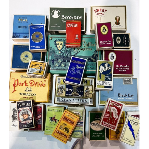 106 - Twenty seven vintage picture/unusual cigarette packets:  Capstan Navy Cut; Trawler Navy Cut; Se... 