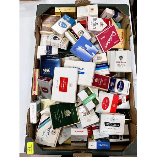 114 - A large collection of vintage cigarette packets; etc.