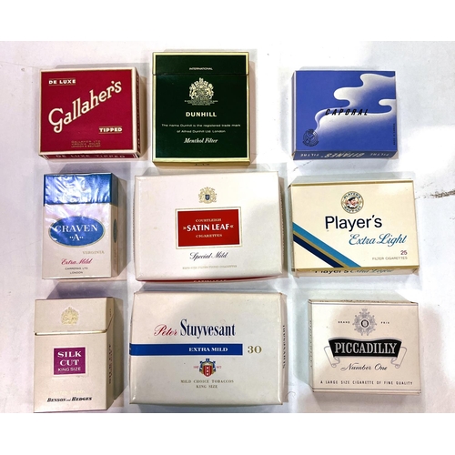 114 - A large collection of vintage cigarette packets; etc.