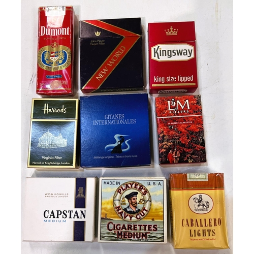 115 - A large quantity of vintage cigarette packets:  Player's; Capstan (3 packs sealed)