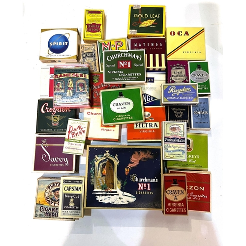 116 - Thirty vintage picture/unusual cigarette packets:  Rameses II; Player's Weights; Churchman's; e... 