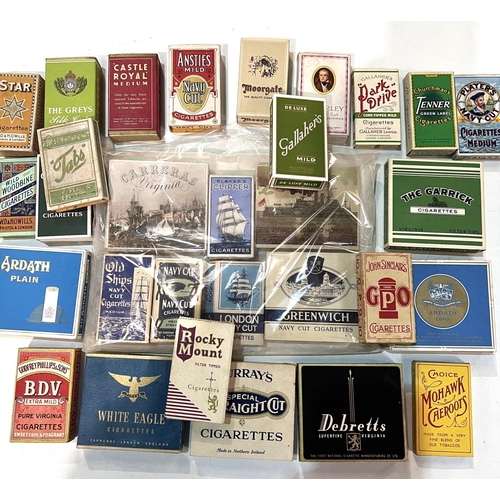 118 - Thirty vintage picture/other cigarette packets:  Mikasa; Player's Clipper; Navy Cap; etc., some... 