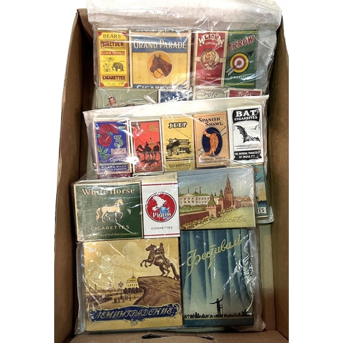 124 - Twenty three vintage cigarette picture packets:  Polo; Santa Fe, mainly with interior slides; e... 