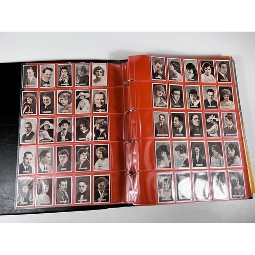 163 - A large album of film star cigarette cards:  Tobacco house 1-60; Film Favourites Purus 1-25, Co... 