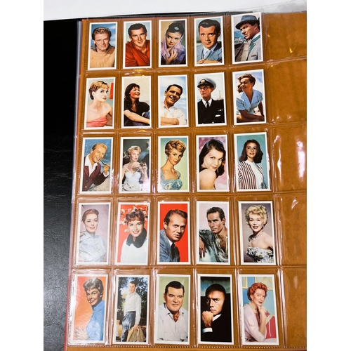 163 - A large album of film star cigarette cards:  Tobacco house 1-60; Film Favourites Purus 1-25, Co... 