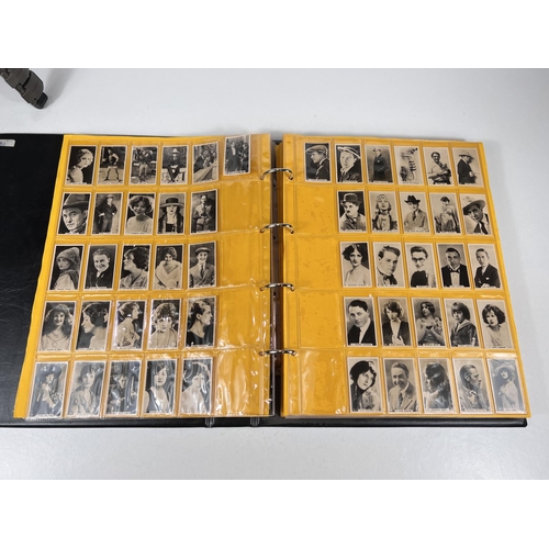 164 - A large album of film star cigarette cards:  Continental 220 set Bulgaria Stern Alben; Fry &... 