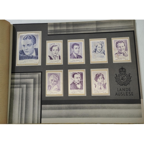 141 - A German cigarette silks album:  Lande Film Star Series A 1-200, complete