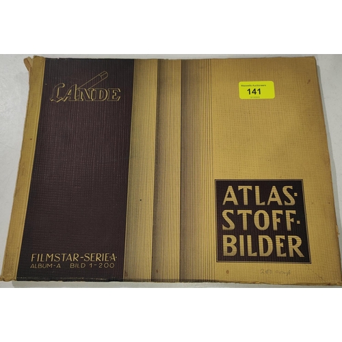 141 - A German cigarette silks album:  Lande Film Star Series A 1-200, complete