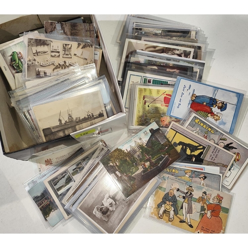 146 - A collection of early 20th century cartoon/other postcards