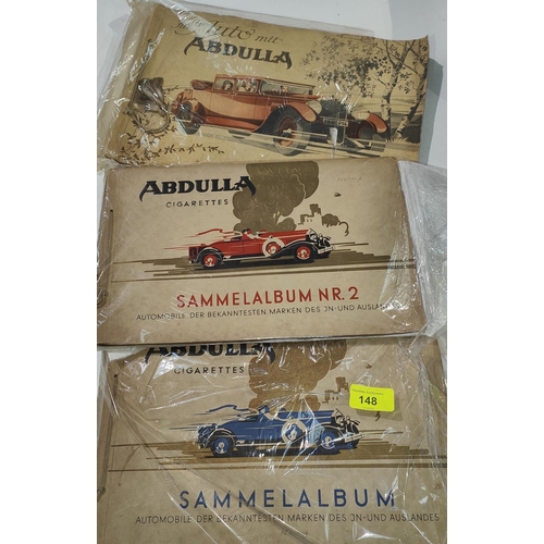 148 - Three complete albums of Abdulla cigarette cards:  Sammelalbum; Sammelalbum No. 2 & Im Auk ... 