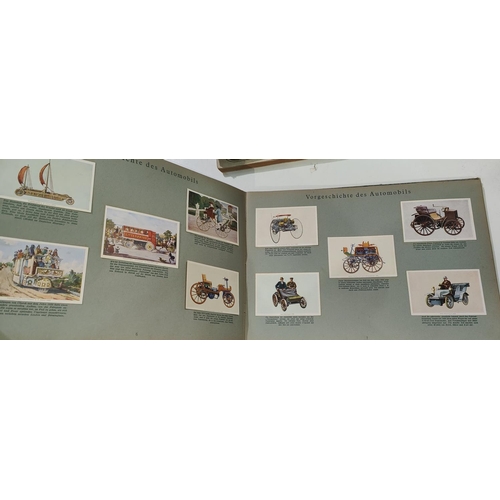 149 - An early 20th century German cigarette card album, vehicle related, complete:  Vom Segel-nagen ... 