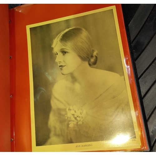 154 - An album of 1920's Girls' Cinema postcards; Picture Show 1933 blotter and folder; cards; Woman's Wee... 