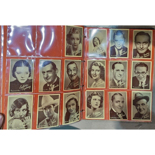 161 - Two albums of various film/entertainment cards:  Studio Portrait Star Cards, My Weekly, Lux soa... 