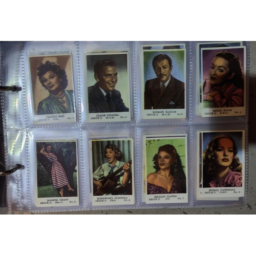 162D - An album of early 20th century film star cigarette cards, not complete sets, over 500