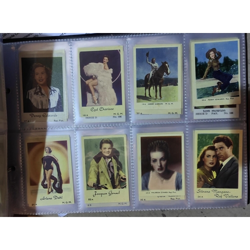 162D - An album of early 20th century film star cigarette cards, not complete sets, over 500