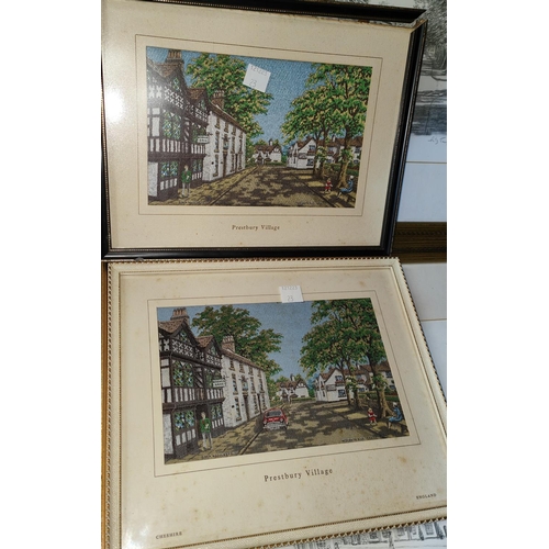 23 - Liz Taylor:  Prestbury Village, pair of monochrome prints, artist signed limited editions; 2 Br... 