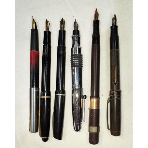 50C - A selection of vintage fountain pens, Mabie Todd, Osmiroid, Parker etc