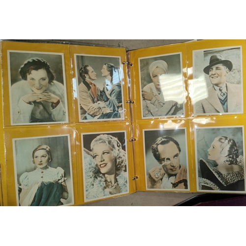 169A - Cigarette Cards: Three albums of cards, German Conrad Langaard Stars cards, Famous Film stars, Boys ... 