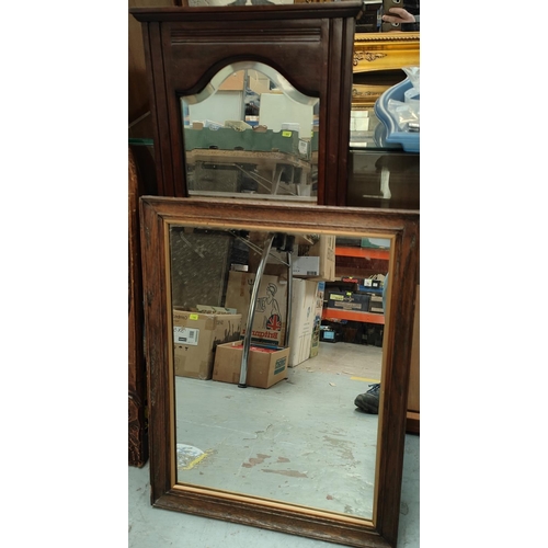 33 - A modern mirror in rectangular floral frame; 2 other mirrorsNo bids sold with next lot