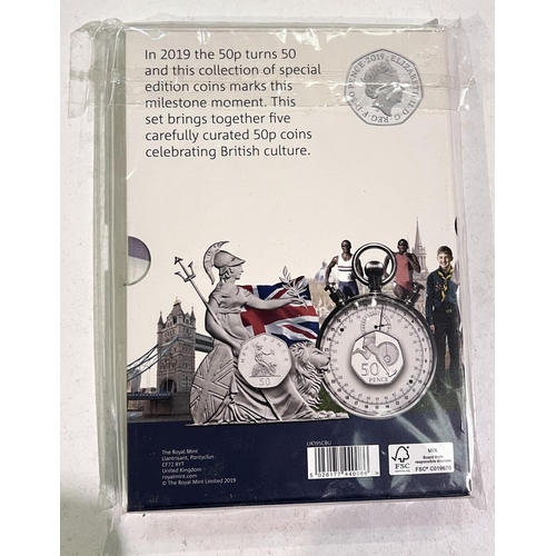 361 - GB: Royal Mint - Celebrating 50 years of the 50p, including 2019 Kew Gardens example