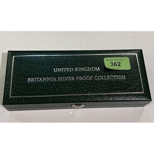 362 - United Kingdom 1997 Silver Proof Britannia Collection, cased 