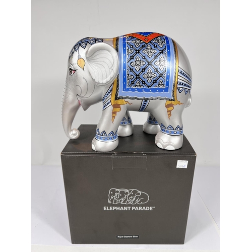 574E - Elephant Parade composition limited edition model:   Royal Elephant silver by Chakrit Choo... 