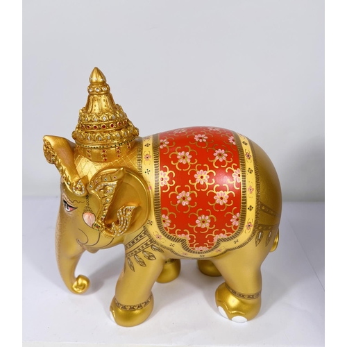 574G - Elephant Parade composition limited edition model:   Royal Elephant gold by Chakrit Chooch... 