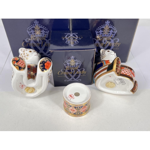 590 - Two Royal Crown Derby bears 