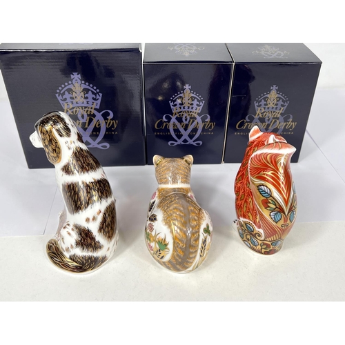 594 - Three Royal Crown Derby animals  